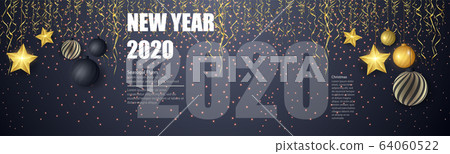 Happy New Year 2020 winter holiday greeting... - Stock Illustration ...