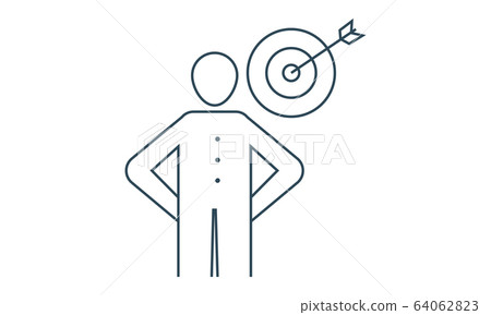 Business target icon simple style vector illustration.	 64062823
