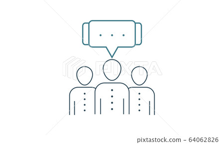 Brainstorming, Group, Idea, Solution, Team, Think, Thinking line icon vector illustration.	 64062826