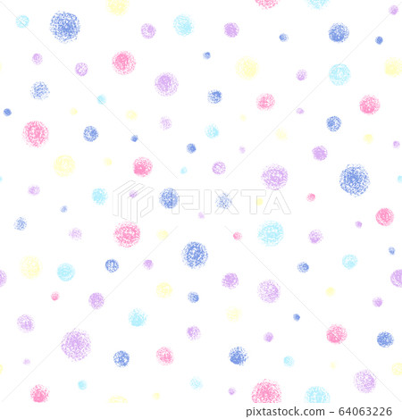 Hand-painted polka dot pattern 64063226