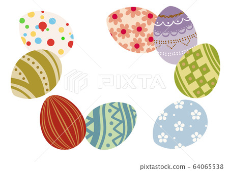 Easter Egg No Line Drawing Stock Illustration 64065538 Pixta