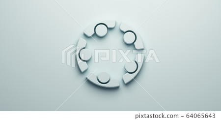 Social Meting Online People Partners Seminar Logo Design. 3D illustration Social Meting Online People Partners Seminar Logo Design. 3D illustration 64065643
