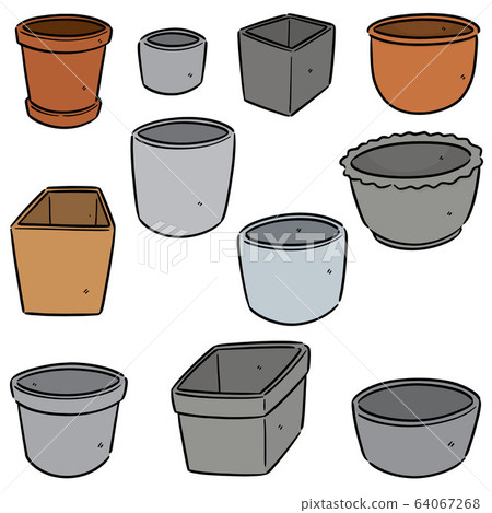 vector set of pots - Stock Illustration [64067268] - PIXTA