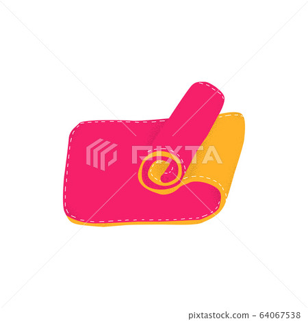 Isolated yoga mat in modern flat style 64067538