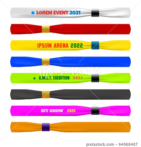 Plastic colour wristbands 64068487