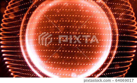 abstract sci-fi background with glow particles form curved lines, surfaces, hologram structures or virtual digital space. Red motion design background of microworld or cosmic space. Spheres 1 abstract sci-fi background with glow particles form curved lines, surfaces, hologram structures or virtual digital space. Red motion design background of microworld or cosmic space. Spheres 1 64069017