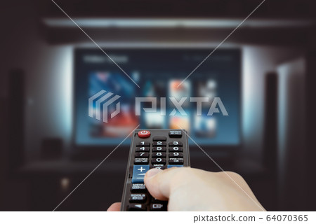 VOD service on television. TV streaming concept 64070365