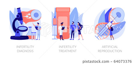 Infertility test and treatment vector concept metaphors. Infertility test and treatment vector concept metaphors. 64073376