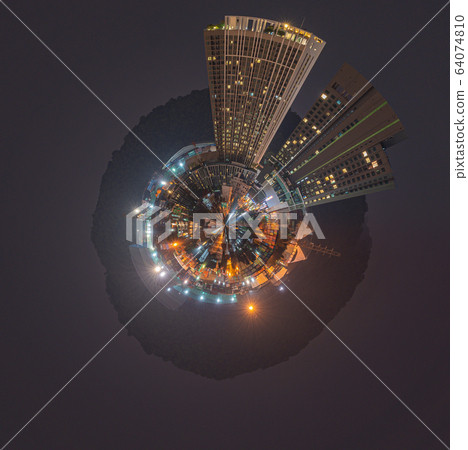 Aerial 360 degrees Panorama of aerial view of Aerial 360 degrees Panorama of aerial view of 64074810