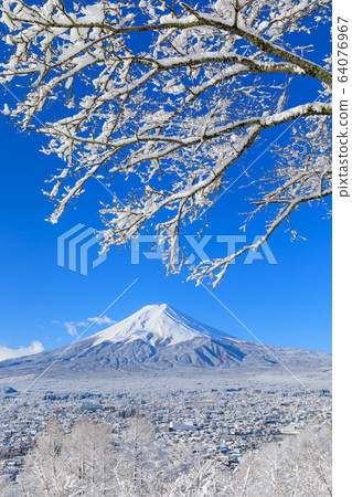 富士山_富士山的冬季風景 64076967