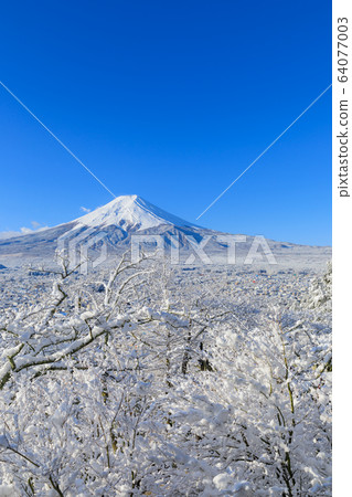 富士山_富士山的冬季風景 64077003