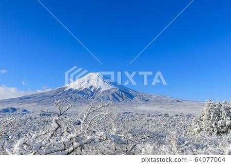 富士山_富士山的冬季風景 富士山_富士山的冬季風景 64077004