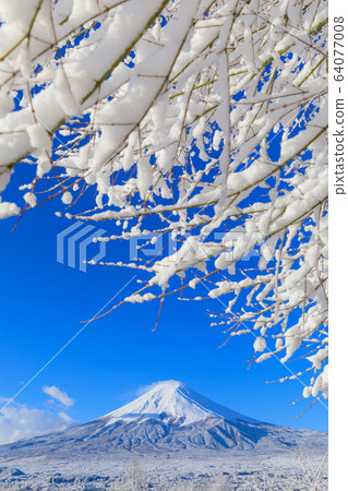 富士山_富士山的冬季風景 富士山_富士山的冬季風景 64077008