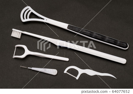 Black background oral care products 64077652