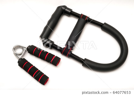 White background hand grip and wrist trainer 64077653