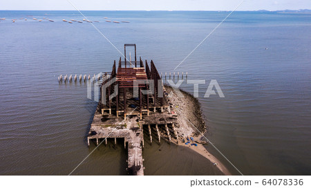 High angle view Aerial photograph of Abandoned High angle view Aerial photograph of Abandoned 64078336