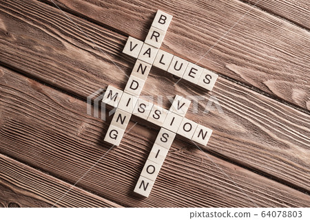 Conceptual business keywords on table with elements of game making crossword Conceptual business keywords on table with elements of game making crossword 64078803