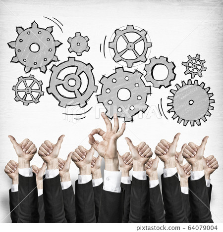 Business and teamwork concept Business and teamwork concept 64079004