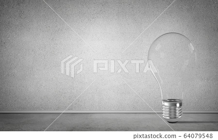 Concept of lightbulb as symbol of new idea. Concept of lightbulb as symbol of new idea. 64079548