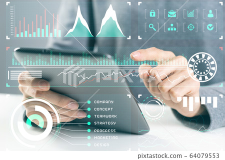 Business analysis and stock market analyzing Business analysis and stock market analyzing 64079553