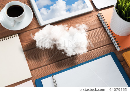 Concept of modern business workplace. Concept of modern business workplace. 64079565