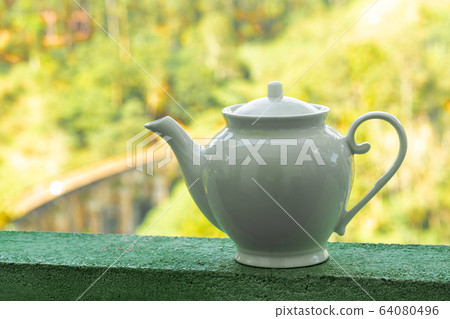 Breakfast with tea on sri lanka tea island. Breakfast with tea on sri lanka tea island. 64080496