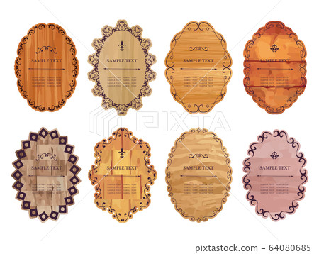 裝飾框，裝飾邊框，框架，木板 64080685