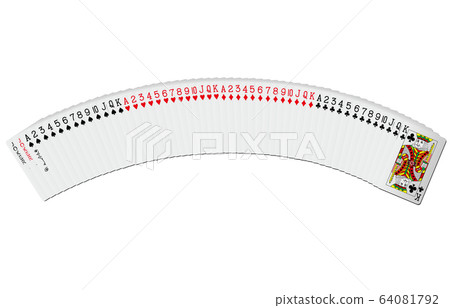 All playing cards in a row All playing cards in a row 64081792