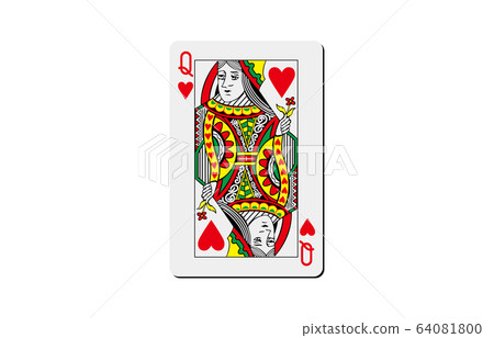 Playing card heart 12 64081800