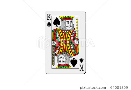 Playing card spade 13 64081809