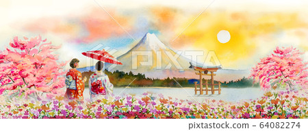 Travel Mount Fuji of Japan - Famous landmarks of Travel Mount Fuji of Japan - Famous landmarks of 64082274