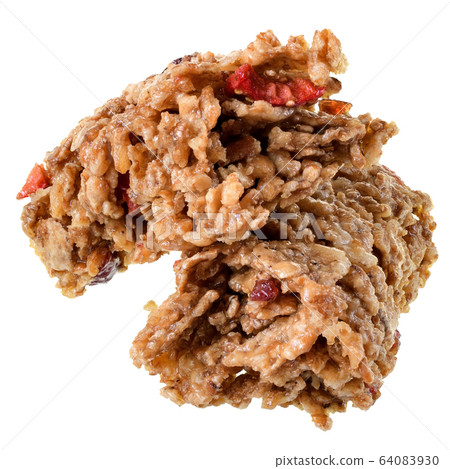 Cereal bars with chocolate, banana and Cereal bars with chocolate, banana and 64083930