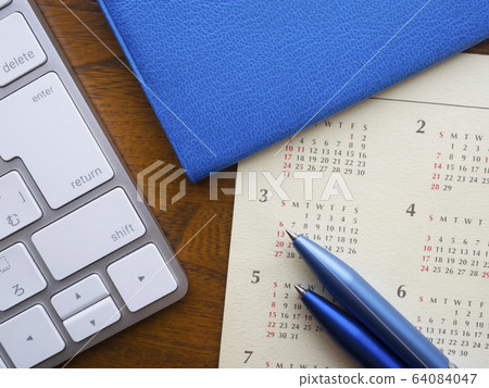 Business image · calendar · keyboard · notebook Business image · calendar · keyboard · notebook 64084047