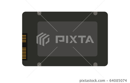 Ssd line icon electronic and device vector image -插圖素材 [64085074] - PIXTA圖庫