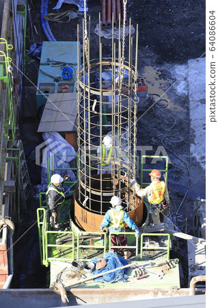 工地、基礎工程、導管及鋼筋連接工程 64086604