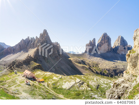 Traveling to beautiful Alps national park in summer 64087065