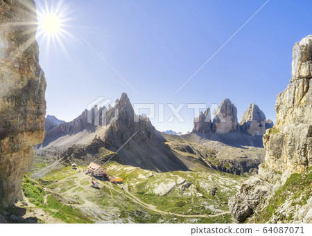Traveling to beautiful Alps in summer 64087071