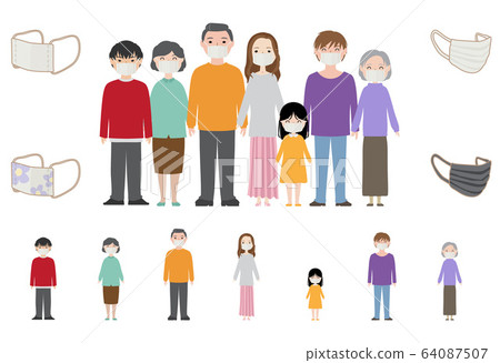 戴著面具的兩個家庭大家庭 64087507