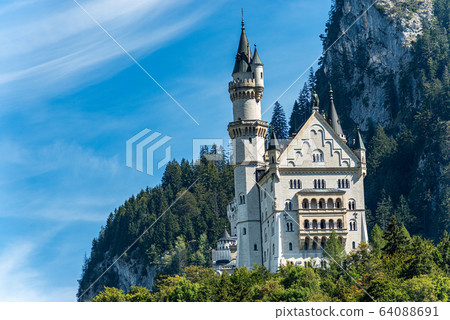 Famous Neuschwanstein Castle - Schwangau Bavaria Germany Famous Neuschwanstein Castle - Schwangau Bavaria Germany 64088691