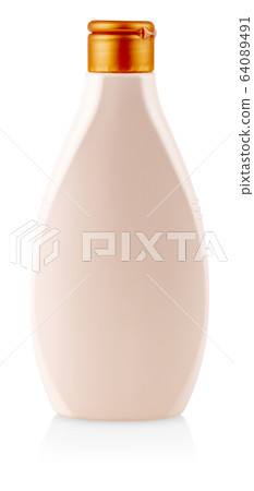 plastic shampoo or shower gel bottle with clipping path plastic shampoo or shower gel bottle with clipping path 64089491