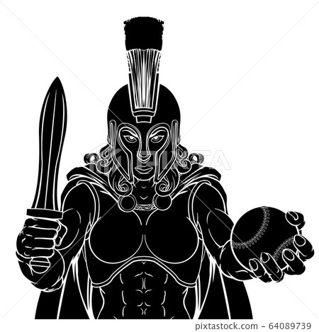 Spartan Trojan Gladiator Baseball Warrior Woman Spartan Trojan Gladiator Baseball Warrior Woman 64089739