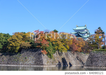 Nagoya castle in the late autumn 64090121