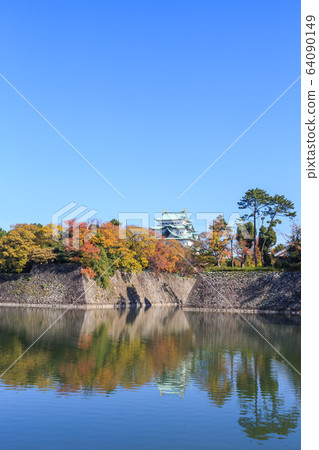 Nagoya castle in the late autumn 64090149