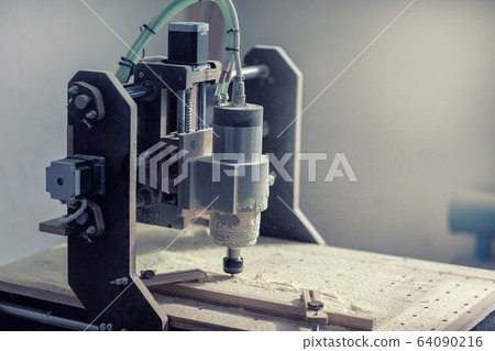Small woodworking machine. Wood processing in production 64090216