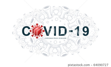 COVID-19 Virus. Coronavirus disease. Virus background wallpaper. Vector Illustration. 64090727