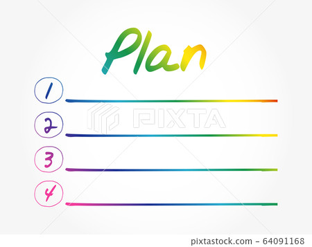 Plan Blank List concept - Stock Illustration [64091168] - PIXTA