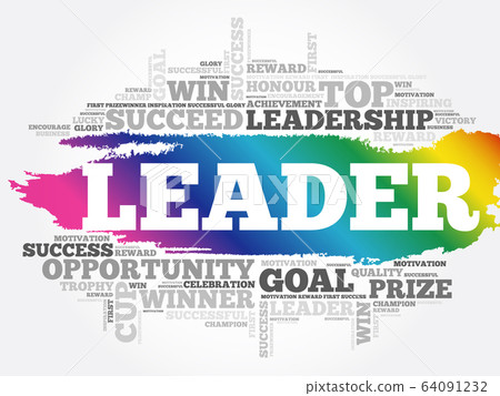 Leader word cloud collage Leader word cloud collage 64091232