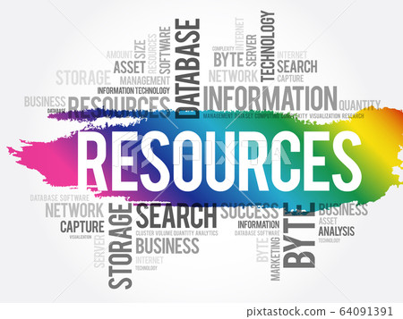 RESOURCES word cloud collage - Stock Illustration [64091391] - PIXTA