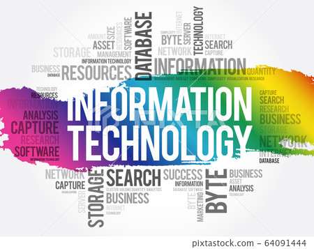 Information technology word cloud 64091444