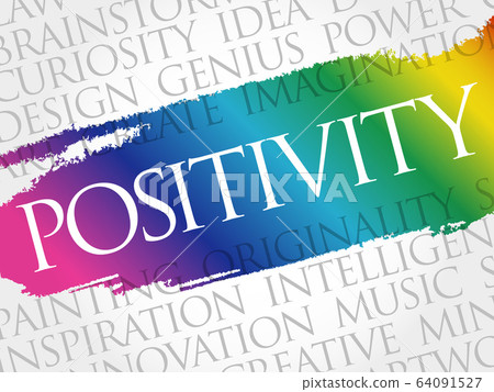 Positivity word cloud collage 64091527